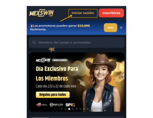 CÓMO REGISTRARSE Y DEPOSITAR 6 Mexswin Iniciar Sesion